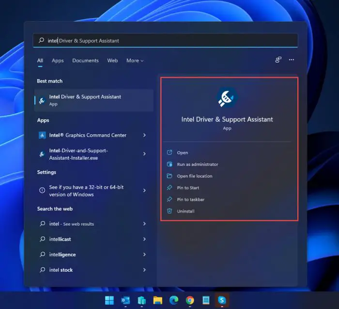 How To Install Latest Intel Drivers using Intel Driver and Support Assistant 6 run app by search