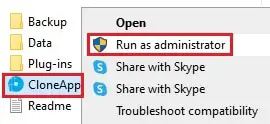 run as admin