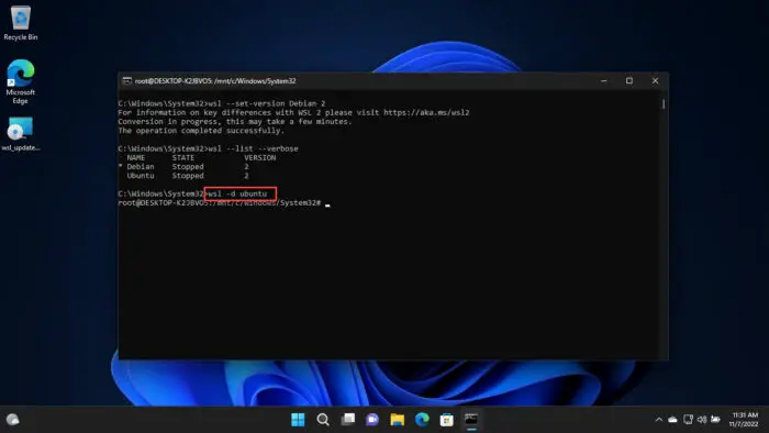 How To Install Windows Subsystem For Linux 2 (WSL2) On Windows 11/10 20 Run specific WSL distro without changing default
