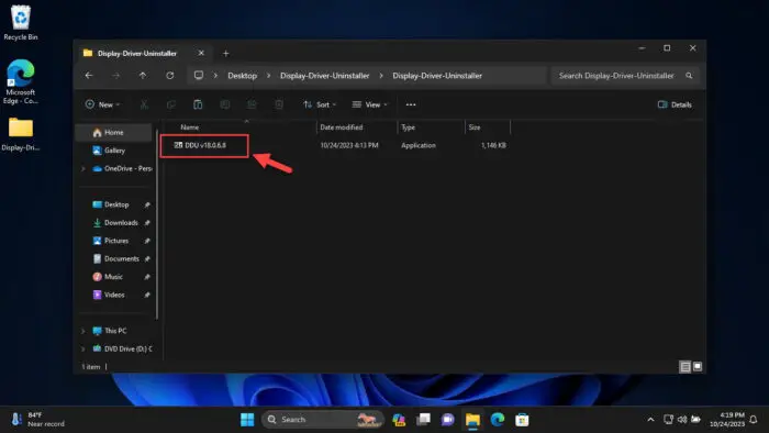 Run the uninstaller