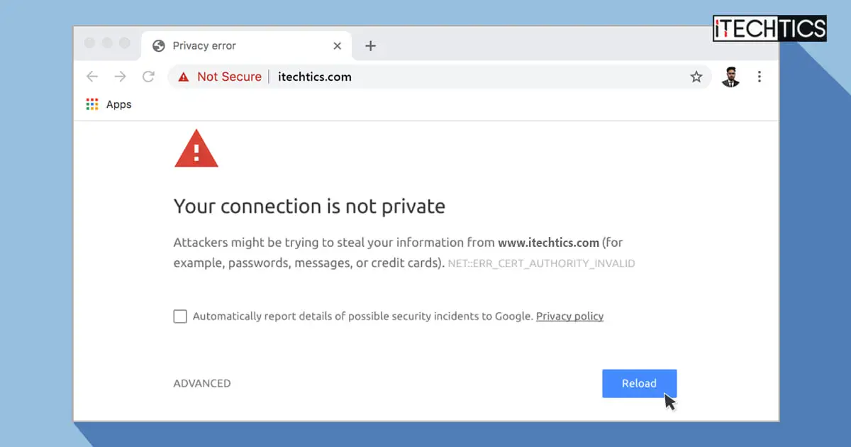 Security Certificate Not Trusted Disable