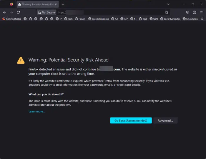 How To Fix "ERR_SSL_PROTOCOL_ERROR" On Windows 2 Security risk warning in Mozilla Firefox