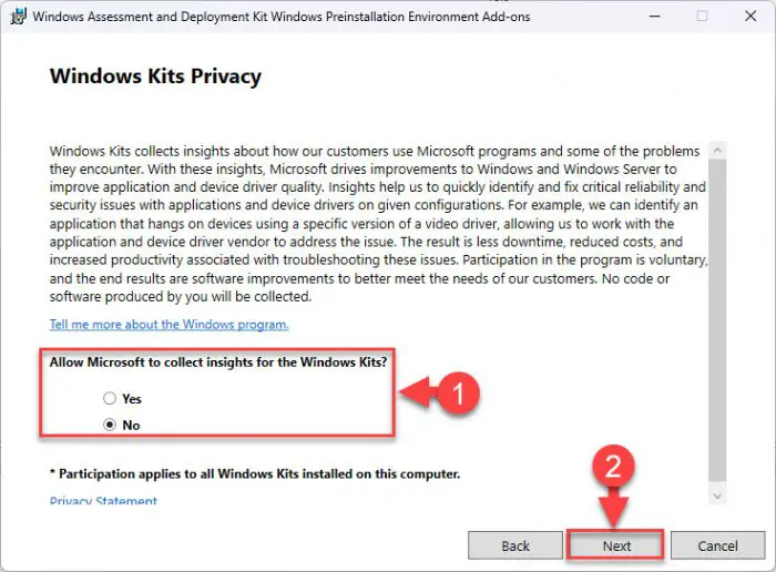 Select privacy terms 2
