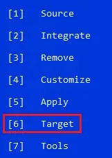 select target