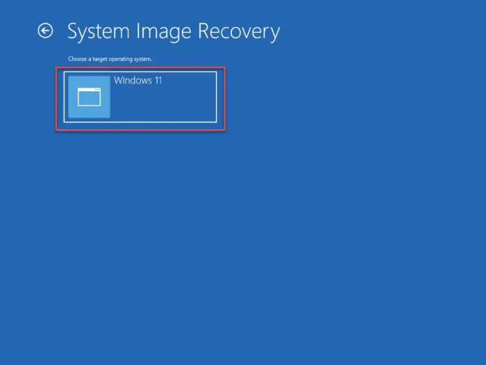 Select the target operating system