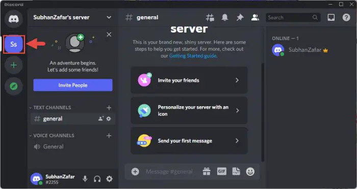 How to Download, Install, and Use Discord on Windows 13 Server created successfully