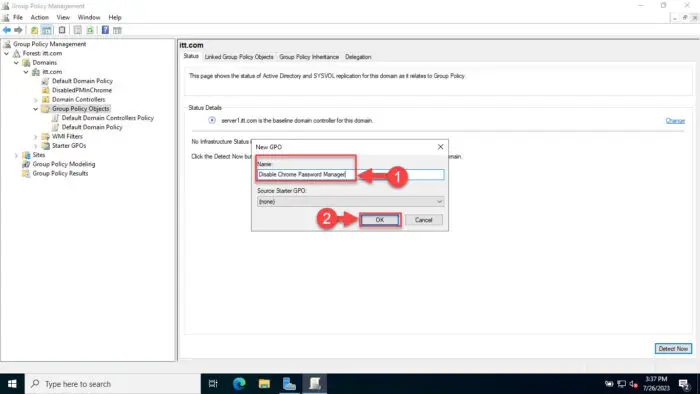 Set a custom name for the GPO 2