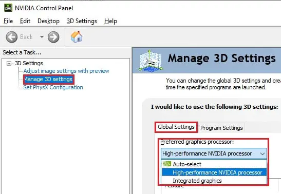 set default GPU