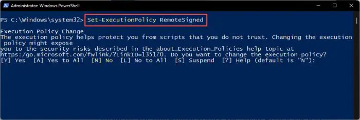 set remote