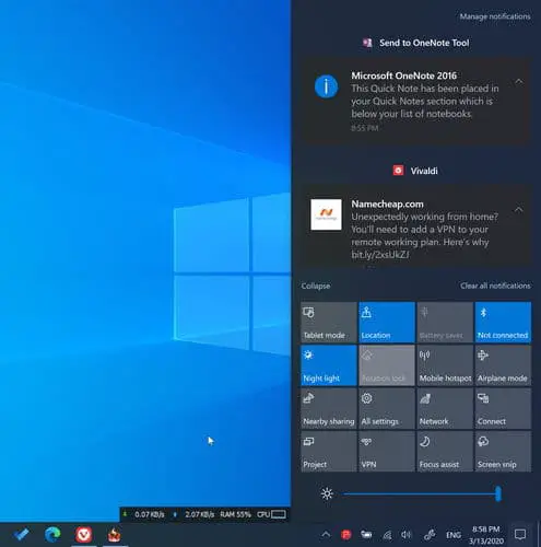 3 Ways To Enable/Disable Focus Assist In Windows 10 2 Showing all notifications in Windows 10