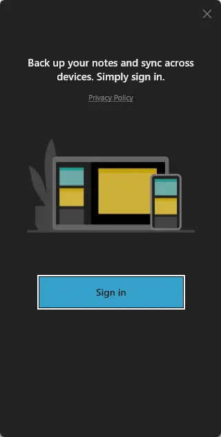 How To Open, Backup, And Restore Sticky Notes In Windows 11 3 Sign in to Sticky Notes