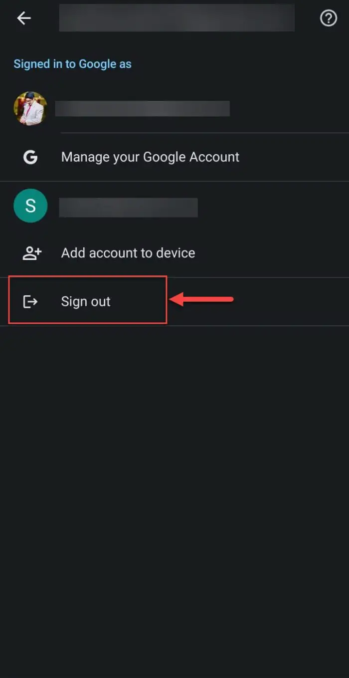 Sign out of all accounts 1