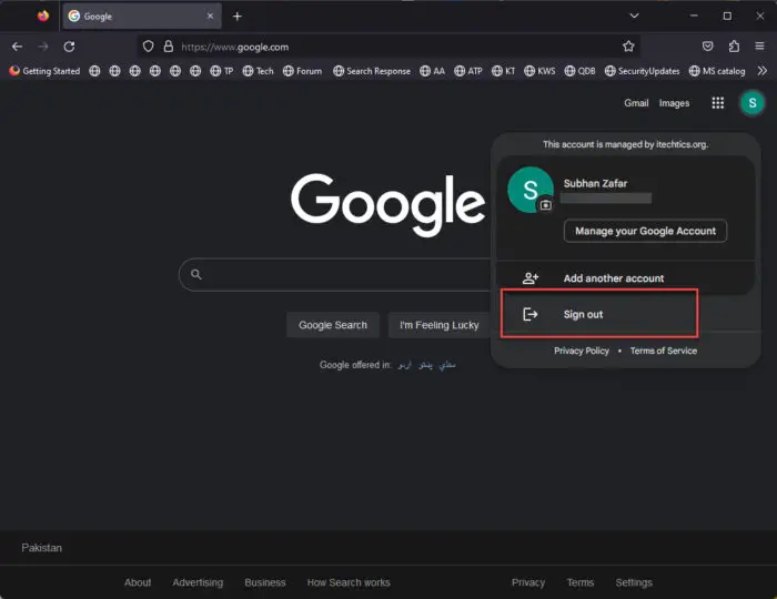 How To Change Default Google Account In Chrome 12 Sign out of all Google accounts in Mozilla Firefox