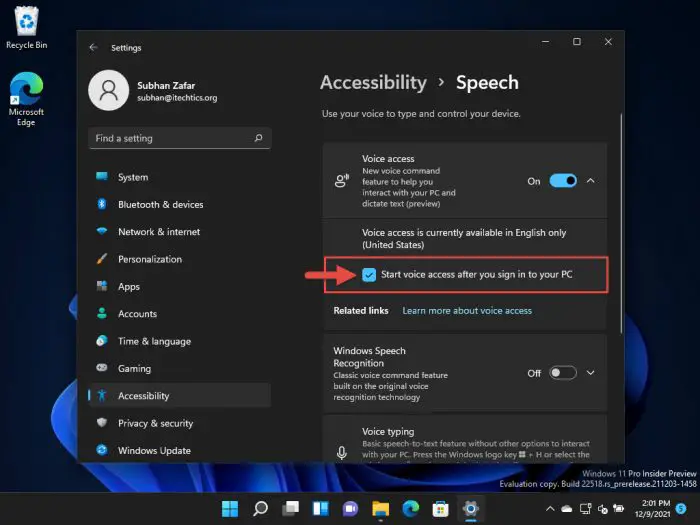 Windows 11 Build 22518 Brings Offline Voice Commands and Restores Weather Widget 2 start voice access