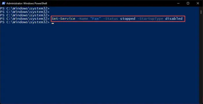 Stop and disable service