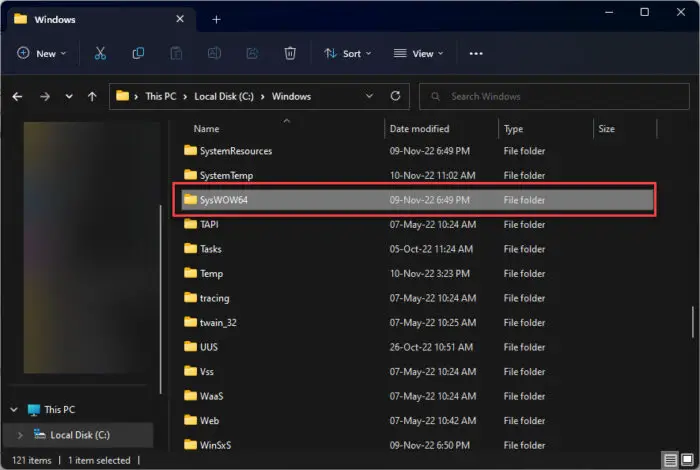 What Is SysWOW64 Folder And What Is Its Purpose 1 SysWOW64 directory in File Explorer