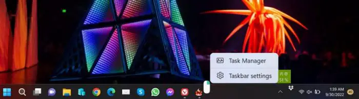 Windows 11 Build 25211 Updated Outlook, Task Manager In Taskbar 2 Task Manager in Taskbar context menu