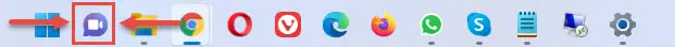 How to Disable or Uninstall Microsoft Teams Chat in Windows 11 1 taskbar icon