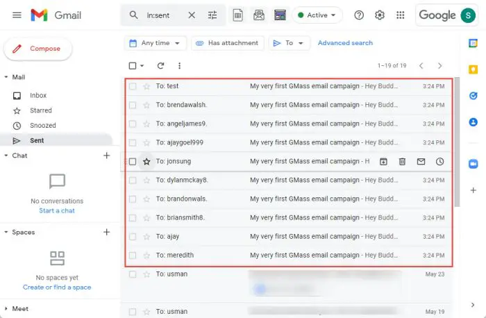 How To Fix Gmail Rejected/ Bounced Emails 6 Test emails sent to multiple recipients via GMass