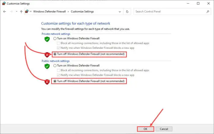 How to Fix Discord Update Failed 7 turn off firewall