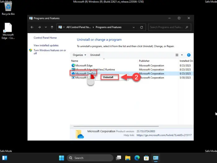 Uninstall malicious app