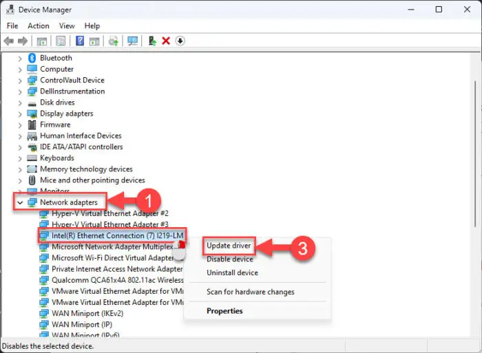 Update the Intel ethernet driver