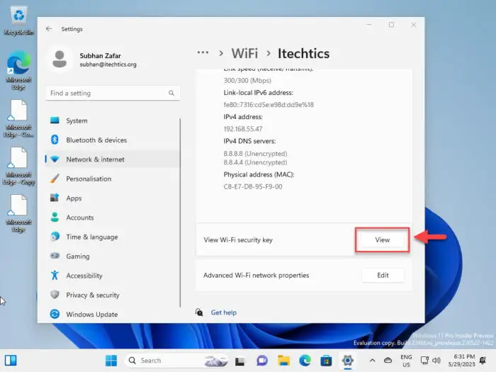 View Wi Fi password from Settings app