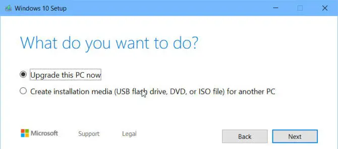 Windows 10 Media Creation Tool For Version 20H2 3 Windows 10 Media Creation Tool options