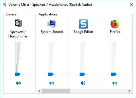 Windows 10 Sound Mixer Windows 10 Sound Mixer
