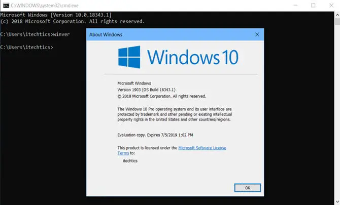 Windows 10 Version 1903 Windows 10 Version 1903