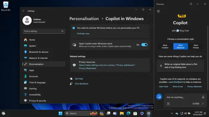 How To Autostart Copilot In Windows 11 8 Windows Copilot will now start automatically
