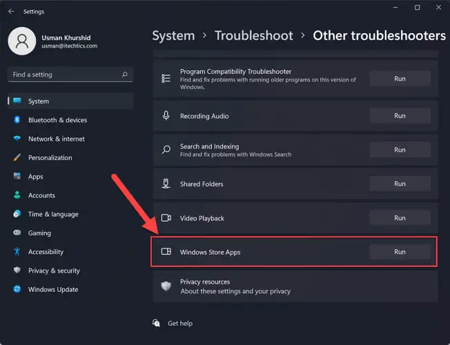 How to Access the WindowsApps Folder in Windows 5 Windows Store Apps troubleshooter in Windows 11