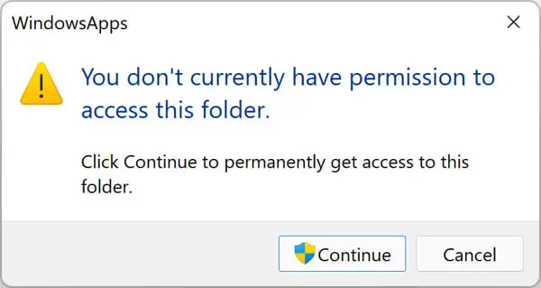How to Access the WindowsApps Folder in Windows 1 WindowsApps permissions access denied