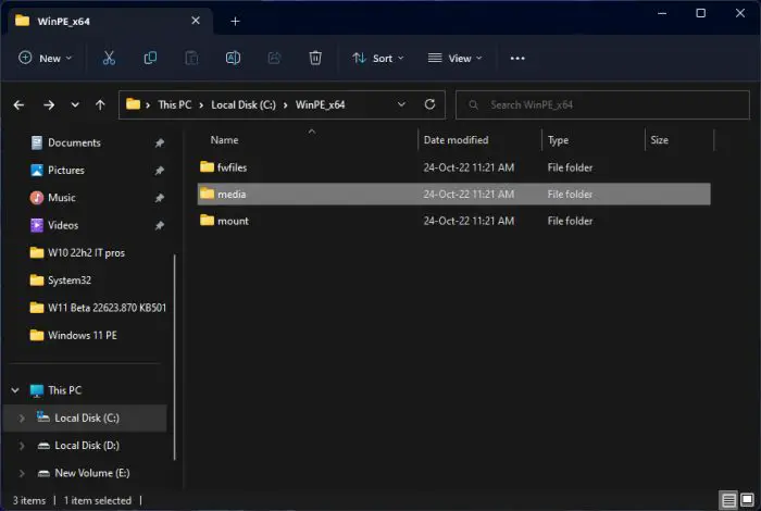 Ultimate Guide To Creating Windows Preinstallation Environment (WinPE) 14 WindowsPE working files directory