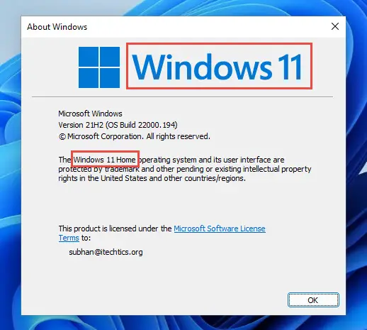 How to Enable Local Security Policy (secpol.msc) in Windows 11 (Home + Pro) 2 winver 2