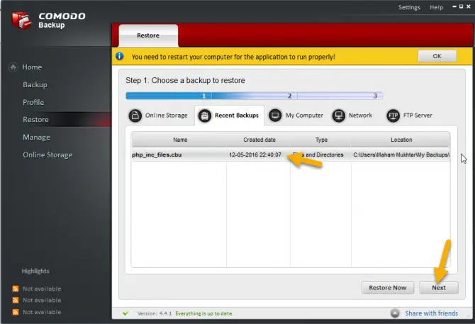 6 Free Tools To Backup Data in Windows Including File History and Backup and Restore 19 13