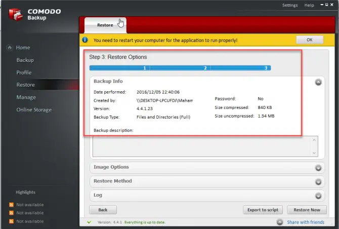 6 Free Tools To Backup Data in Windows Including File History and Backup and Restore 21 15