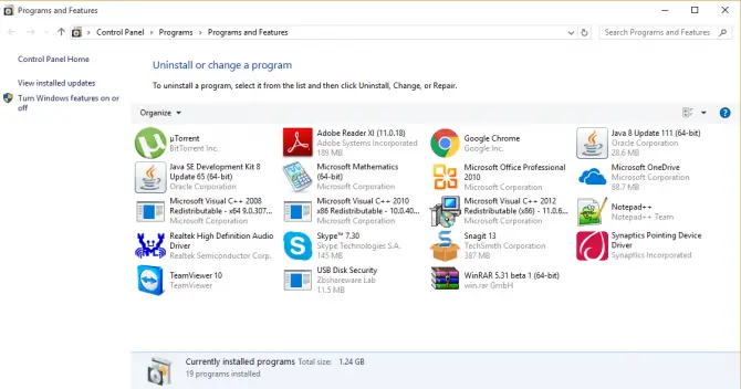 How to Hide Programs in Programs and Features in Windows 10 5