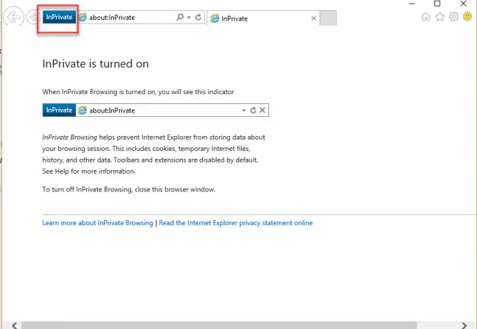 How To Enable, Disable In-Private Browsing In All Browsers 48 Internet Explorer's InPrivate window