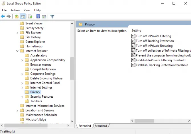How To Enable, Disable In-Private Browsing In All Browsers 49 Disable InPrivate browsing in Internet Explorer using Group Policy
