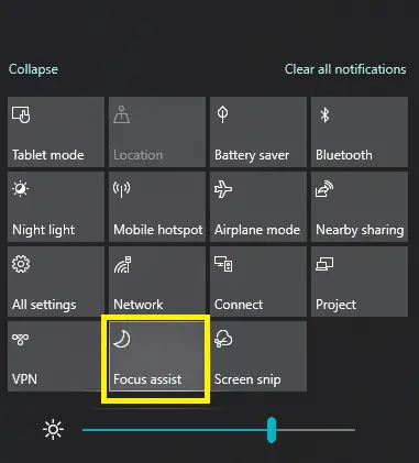 3 Ways To Enable/Disable Focus Assist In Windows 10 3 Capture 2