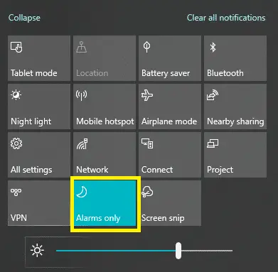 3 Ways To Enable/Disable Focus Assist In Windows 10 4 Capture2