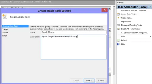 Task Scheduler in Windows 8