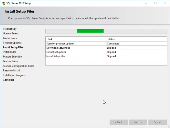SQL Server 2016 SP2 Setup SQL Server 2016 Service Pack 2 Setup