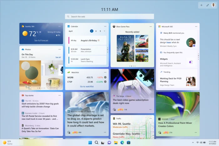 Download Windows 11 Build 25201 ISO With Expanded Widgets View 1 Expandable widgets board