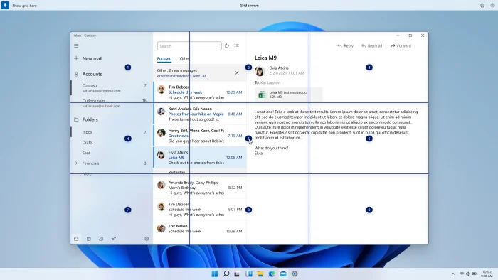 Windows 11 Build 22518 Brings Offline Voice Commands and Restores Weather Widget 4 Grid overlays